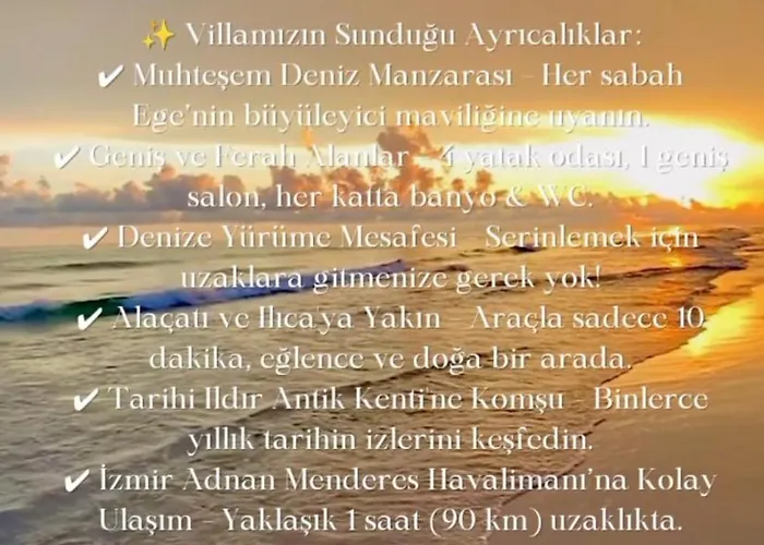 With Private Pool And Unique Sea View In Villa Çeşme